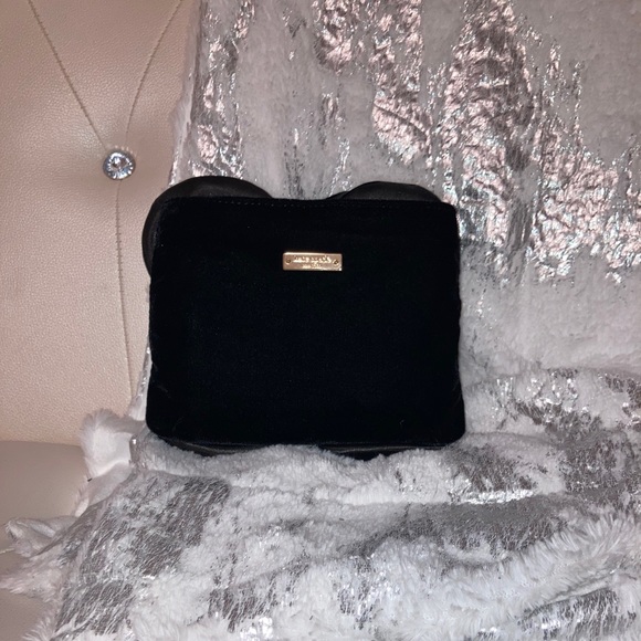 Kate Spade Deluxe Plush Skipper Black Velvet Chain Crossbody Bag - Picture 6 of 14